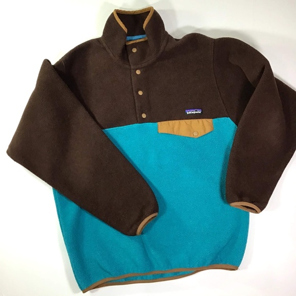 Patagonia Other - Patagonia Synchilla Blue, Brown Pullover XS